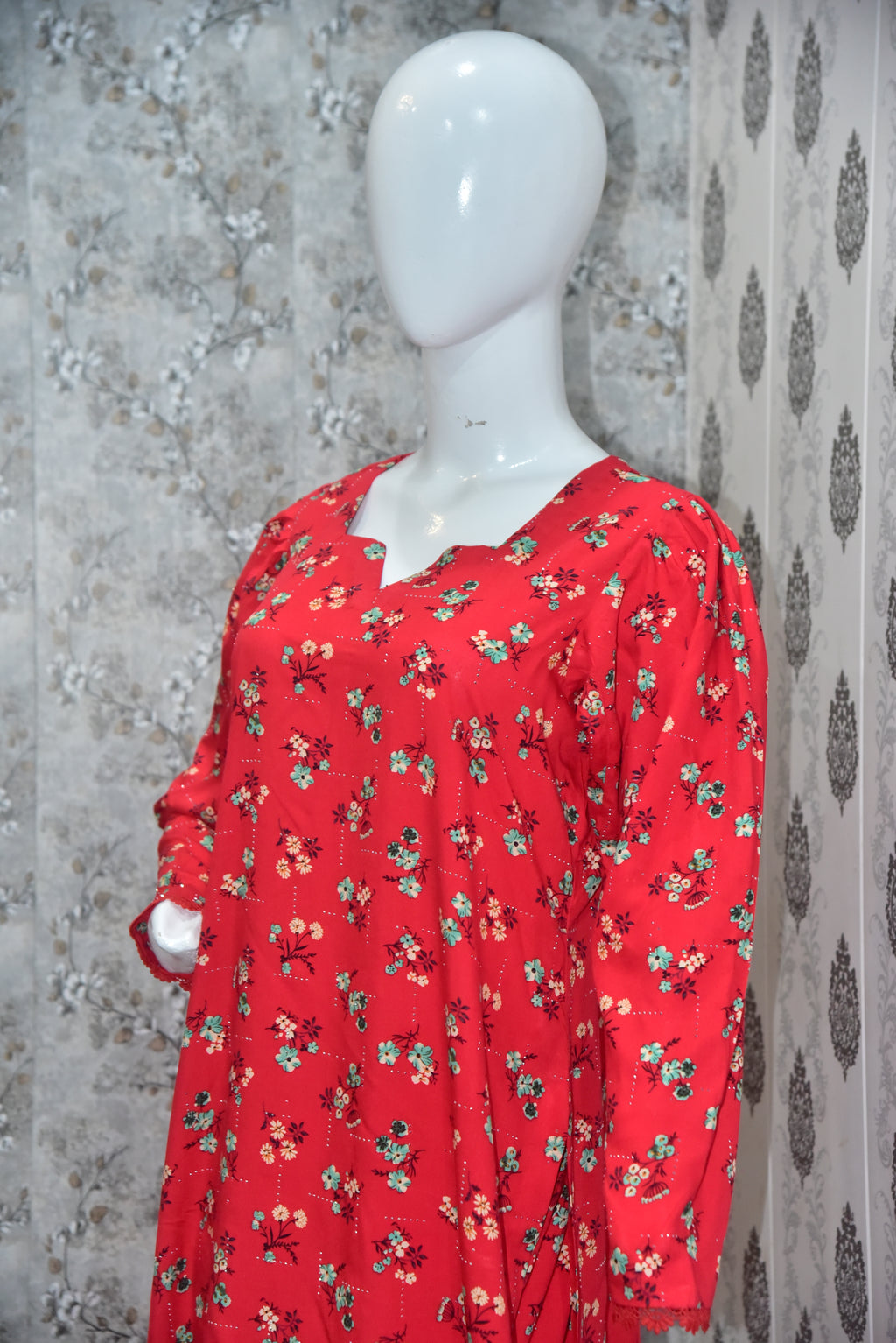 2 Piece Linen Stone Work Stitched Suit