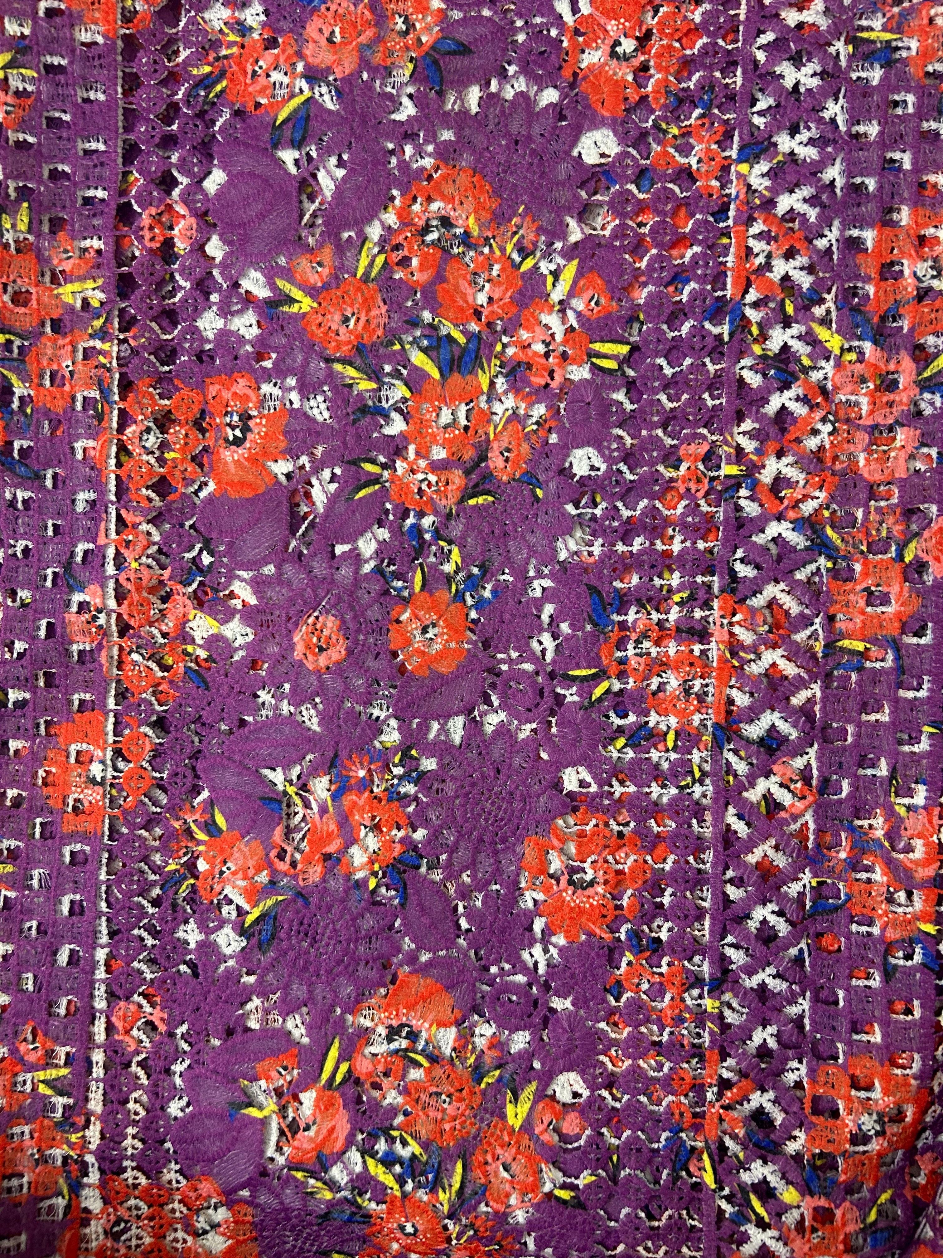 Crosia Net Embroidered Suit with Plain Lawn Inner