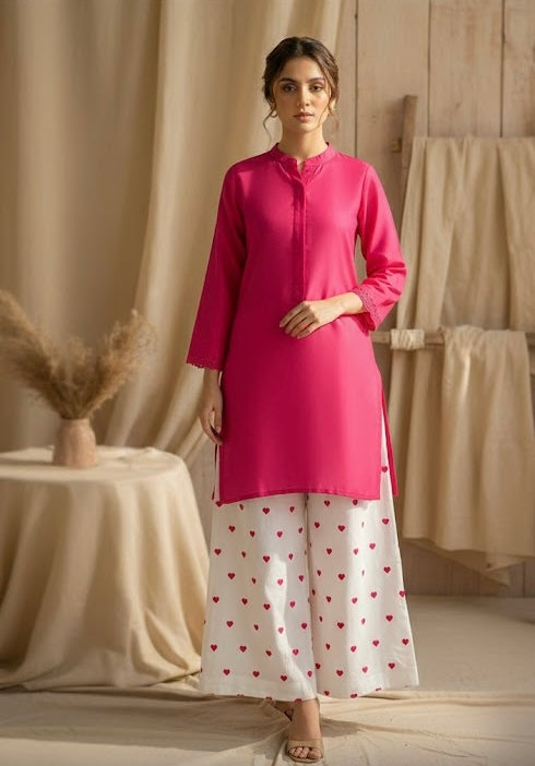 2-Piece Cotton Fabric Suit – Available in All Colors