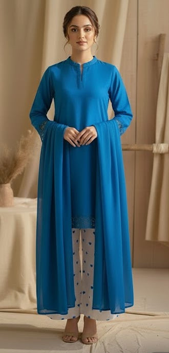2-Piece Cotton Fabric Suit – Available in All Colors