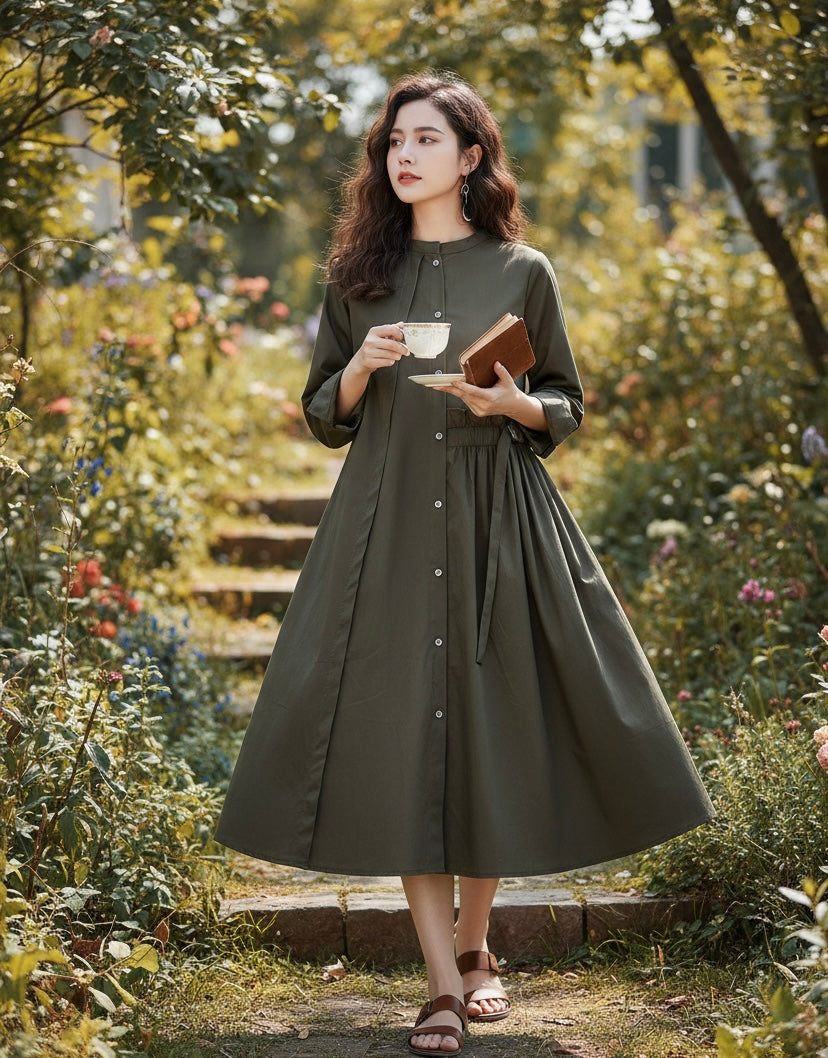 Stitched Plain frock Shirt