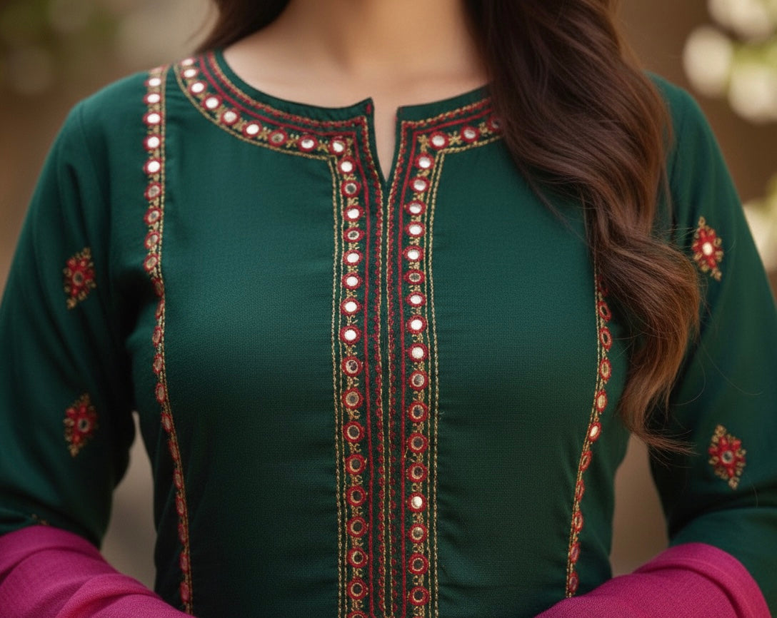 Eid Collection – Embroidered Lawn Unstitched 3 Piece Suit