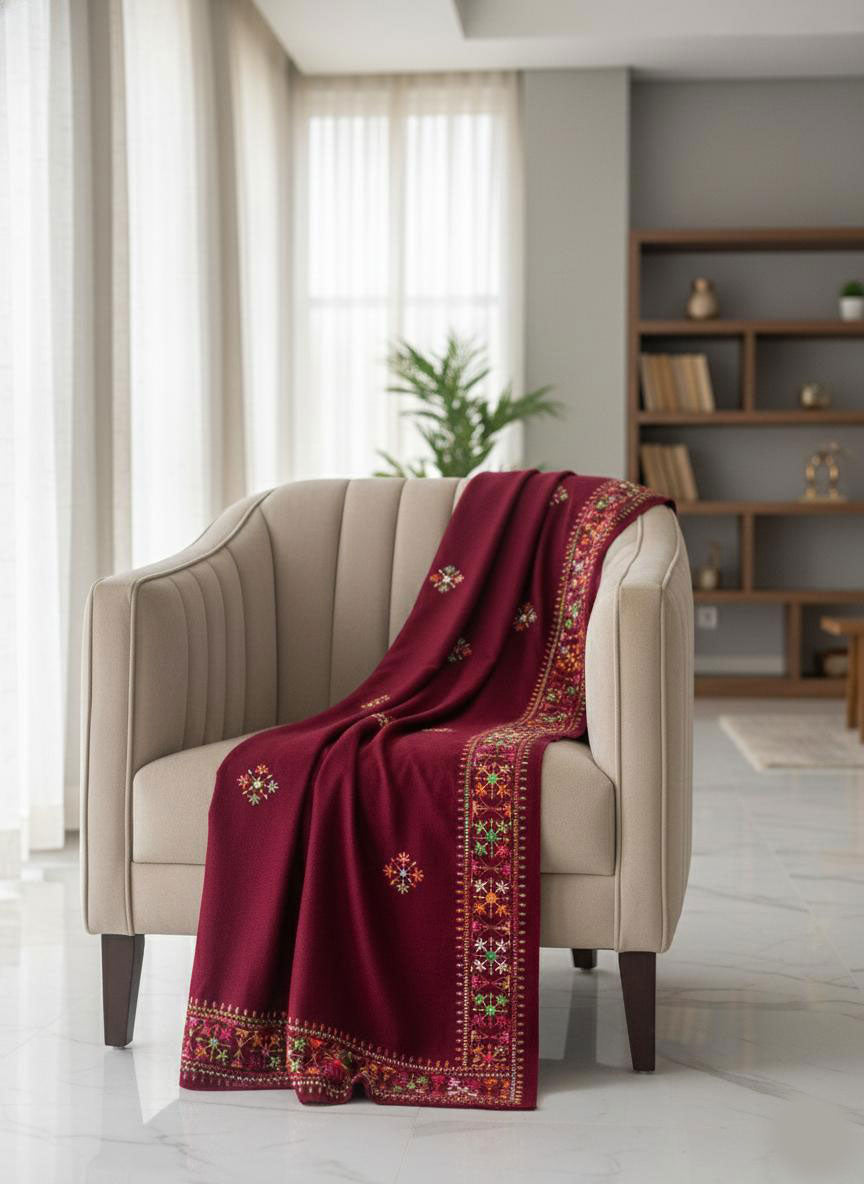 Marina Wool Shawl Karhi - Winter Collection