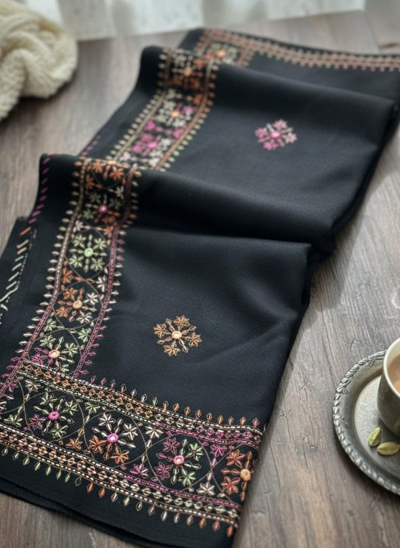 Marina Wool Shawl - Small Floral