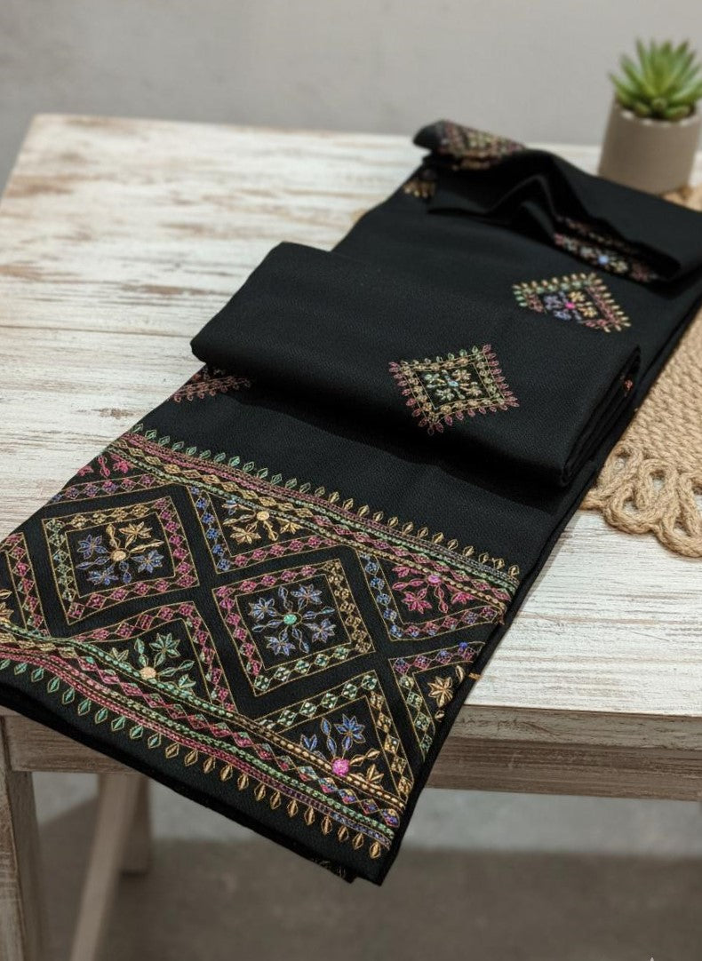 Marina Wool Shawl - Large Floral