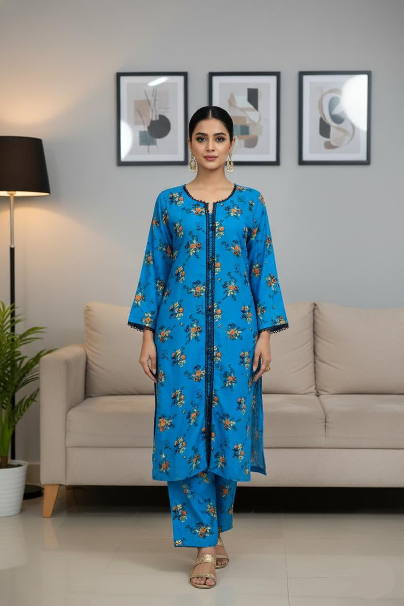 2 Piece Linen Stitched Suit