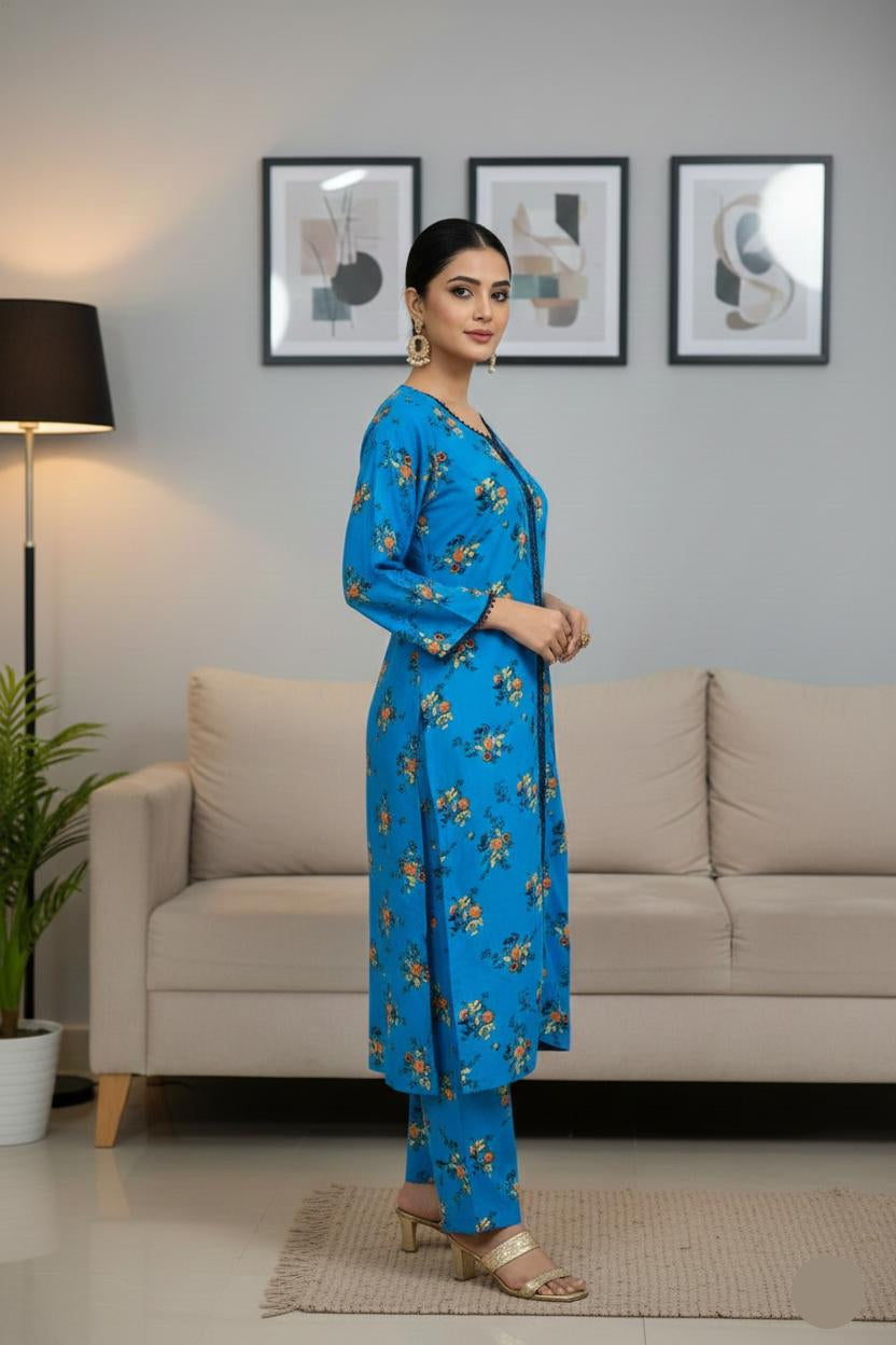 2 Piece Linen Stitched Suit