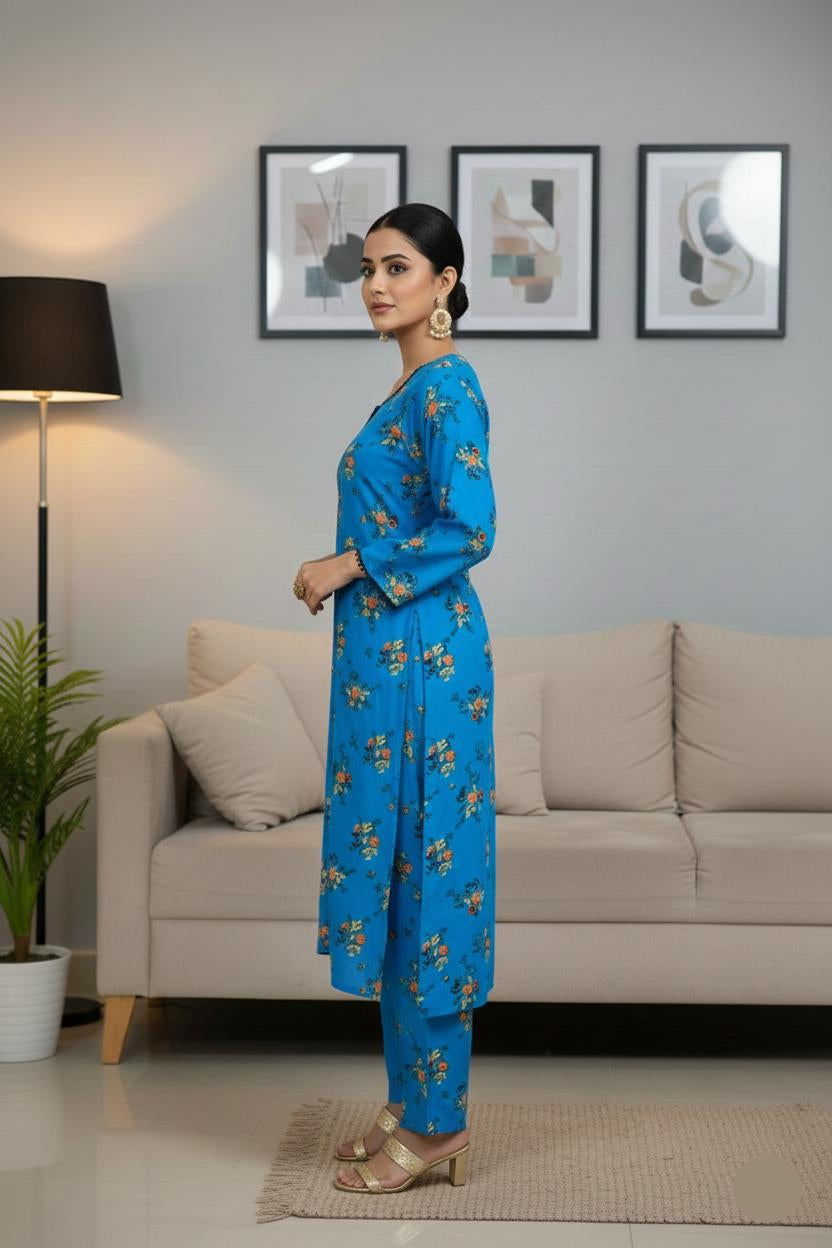 2 Piece Linen Stitched Suit