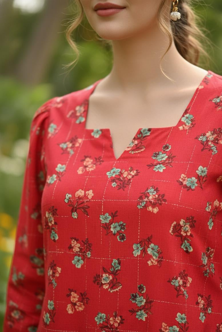 2 Piece Linen Stone Work Stitched Suit