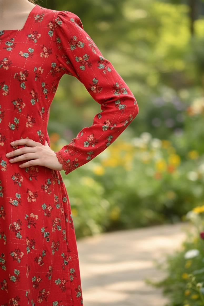 2 Piece Linen Stone Work Stitched Suit